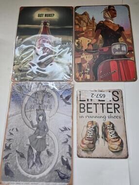 Tin Sign Lot  / Got Nuka? / Circa Survive / Vespa Scooter / Life is Better / New